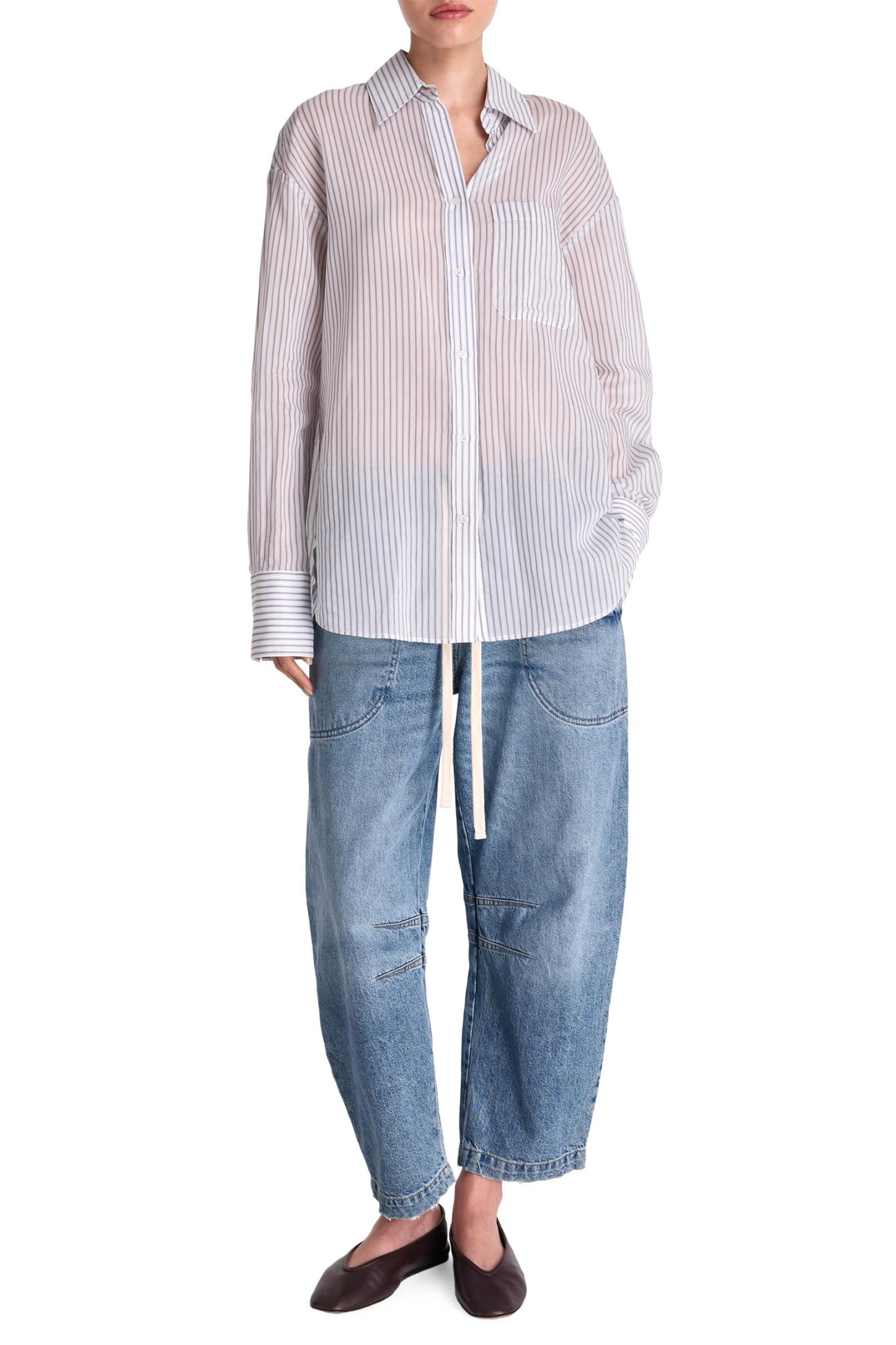 Big Joe Stripe Cotton-Silk Shirt