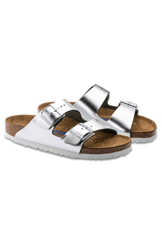 Arizona Metallic Leather Sandals