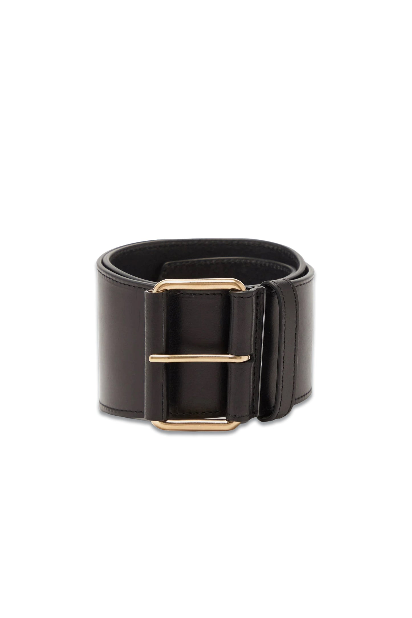 Black Leather Waist Belt