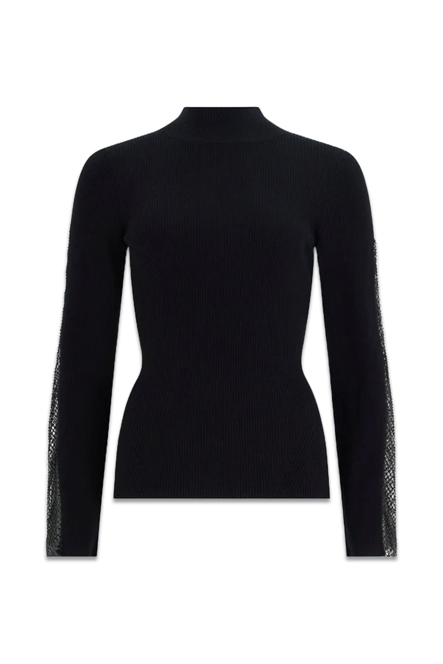 Black Diamante Mesh Jumper