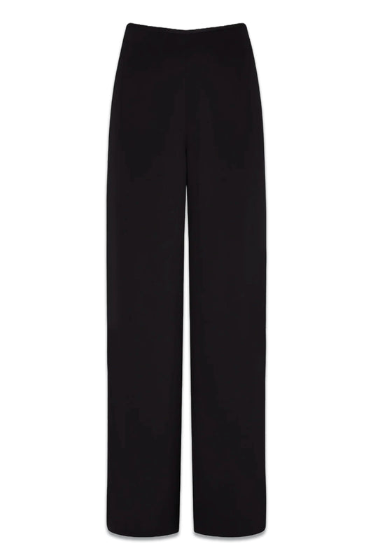 Black Silk Crepe Nadia Trousers