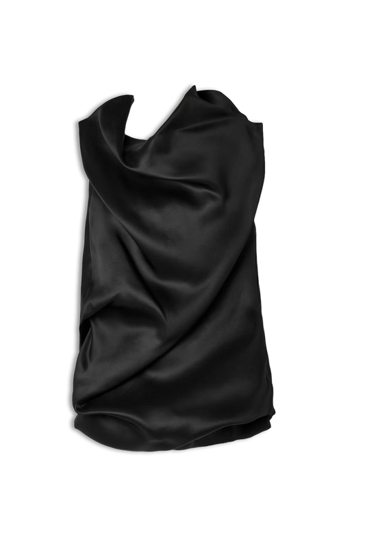 Luola Draped Silk-Gazar Blouse