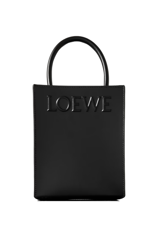 Black Embossed Leather Tote