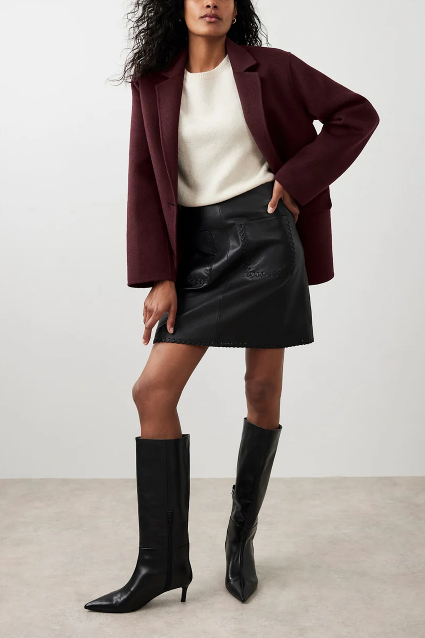 Black Leather Mini Skirt