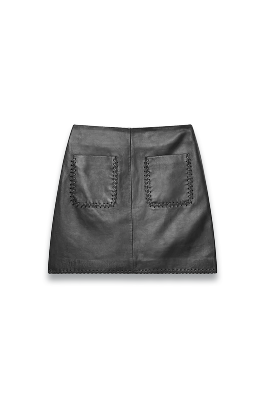 Black Leather Mini Skirt