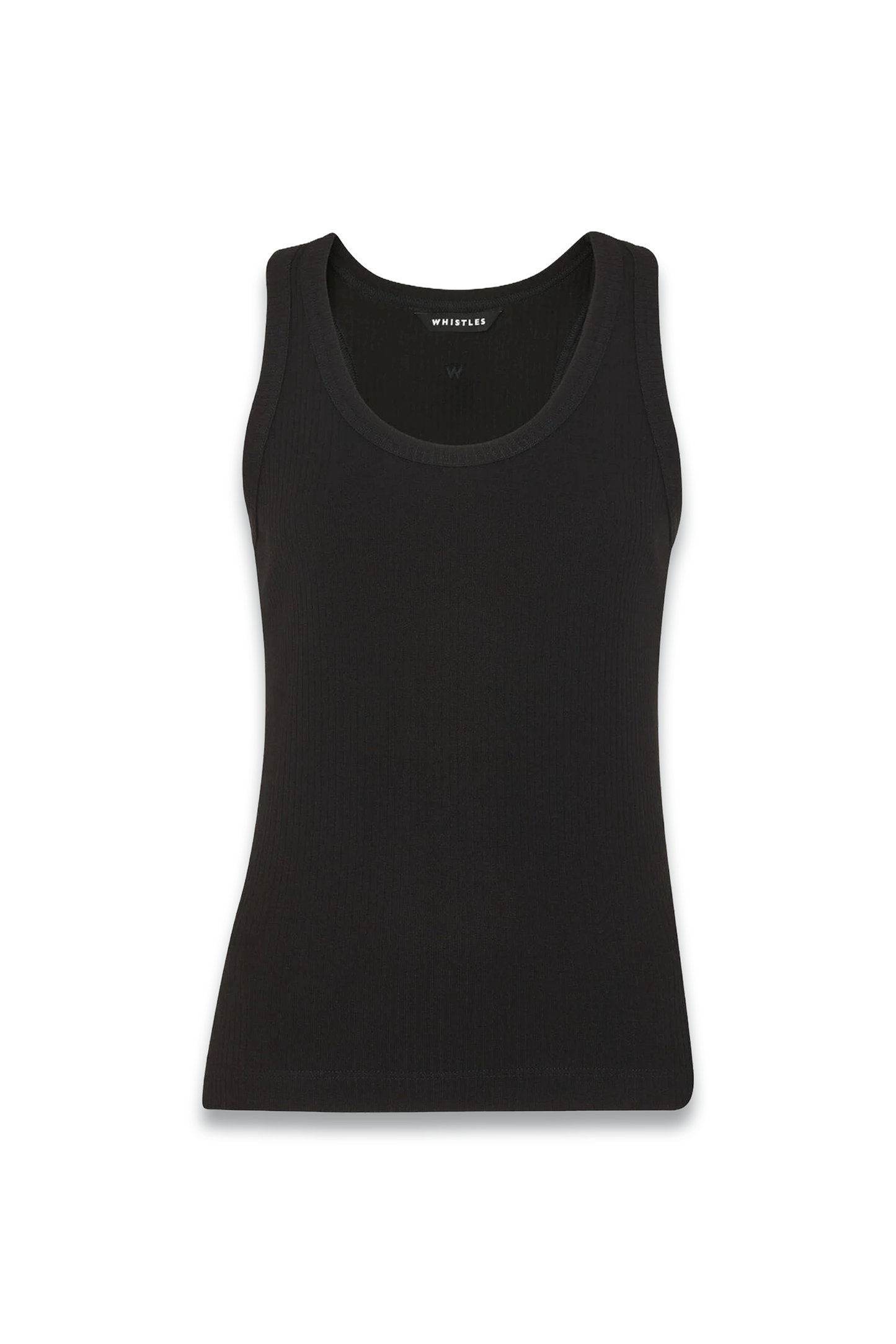 Black Ultimate Ribbed Scoop Vest