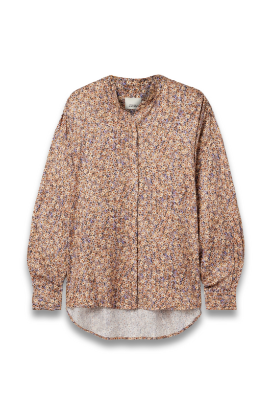 Harlow Floral-Print Crepe Blouse