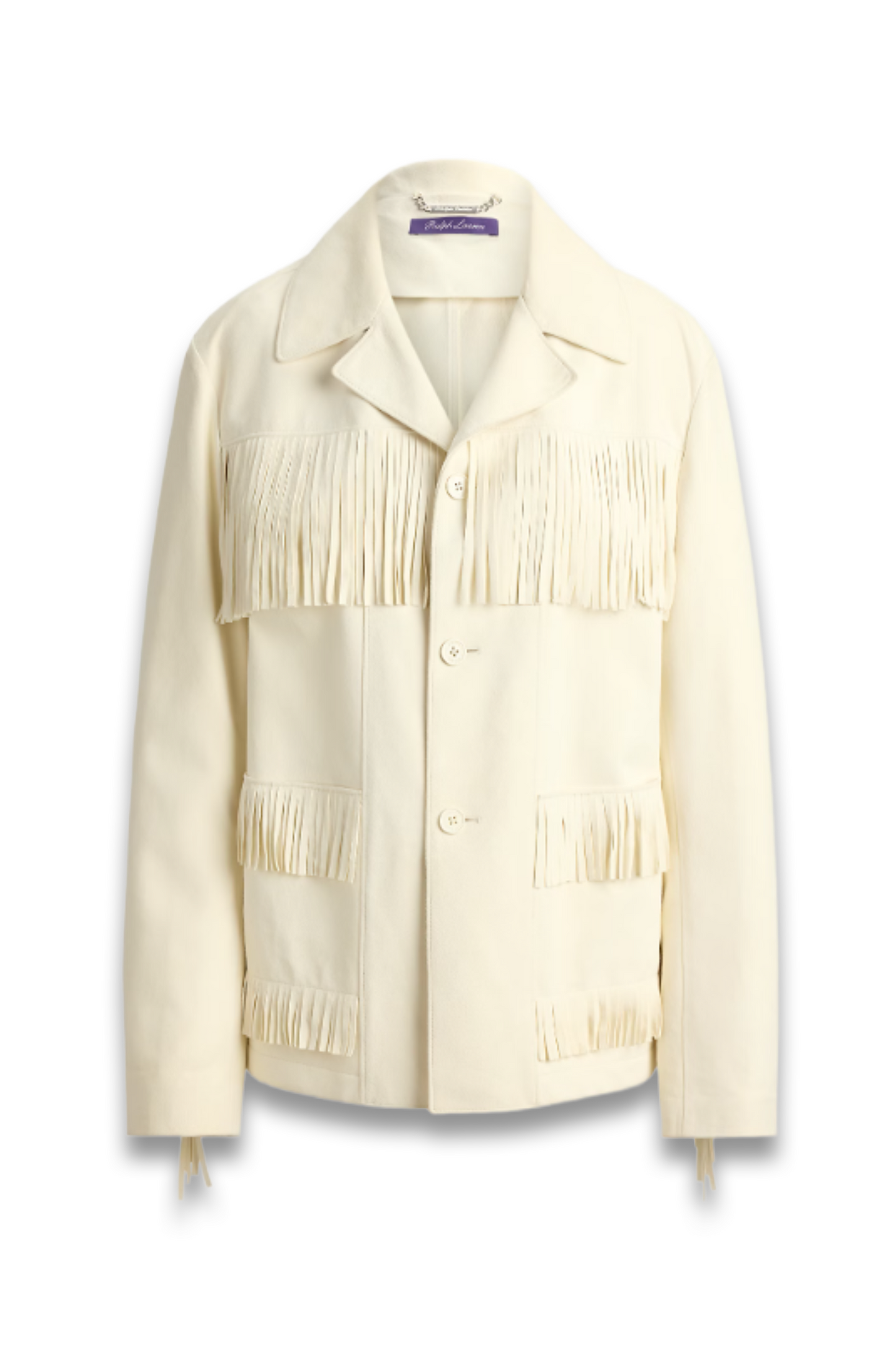 Perce Fringe-Trim Lamb-Suede Jacket