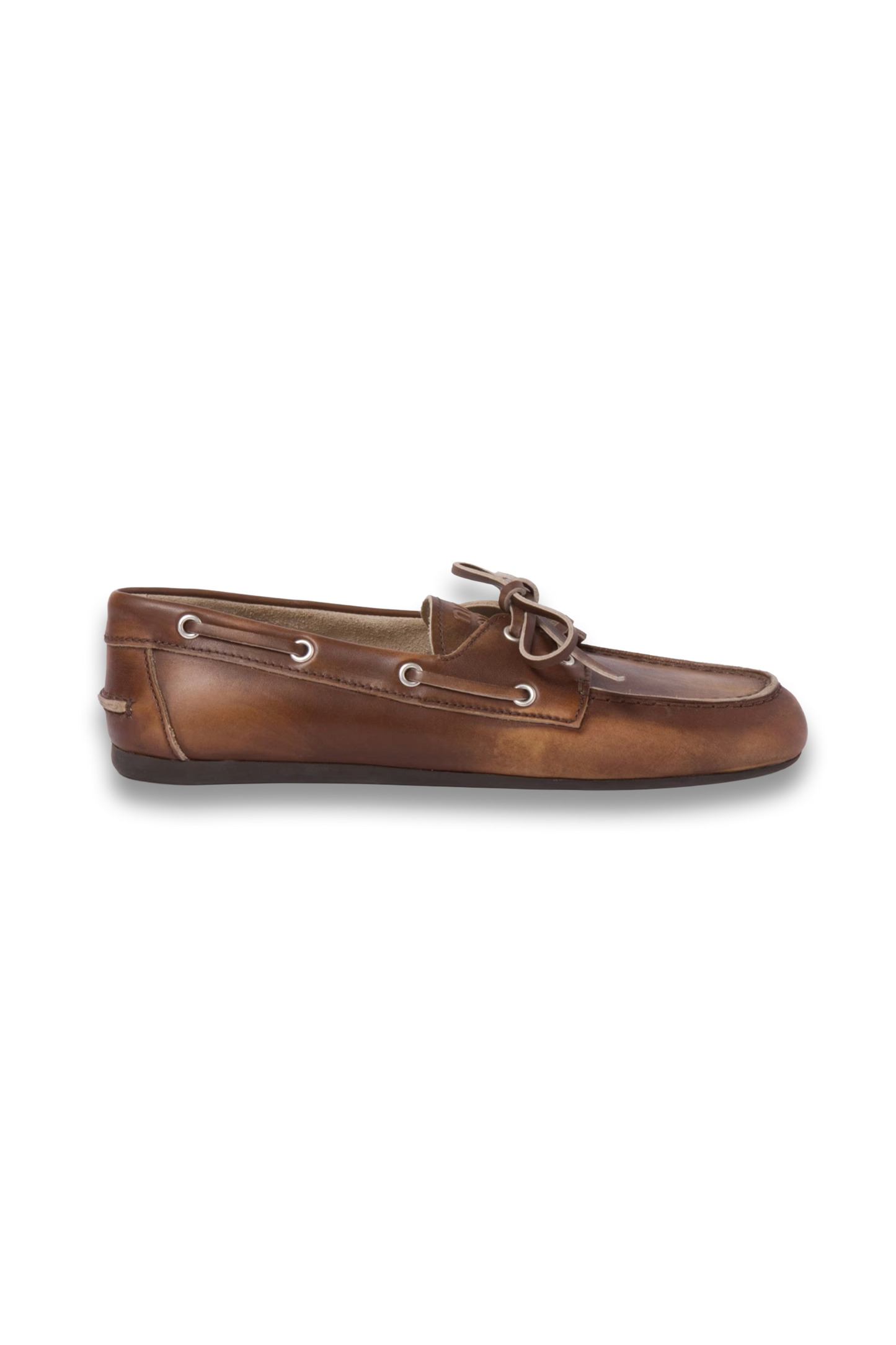 Bleached Leather Deck Shoes