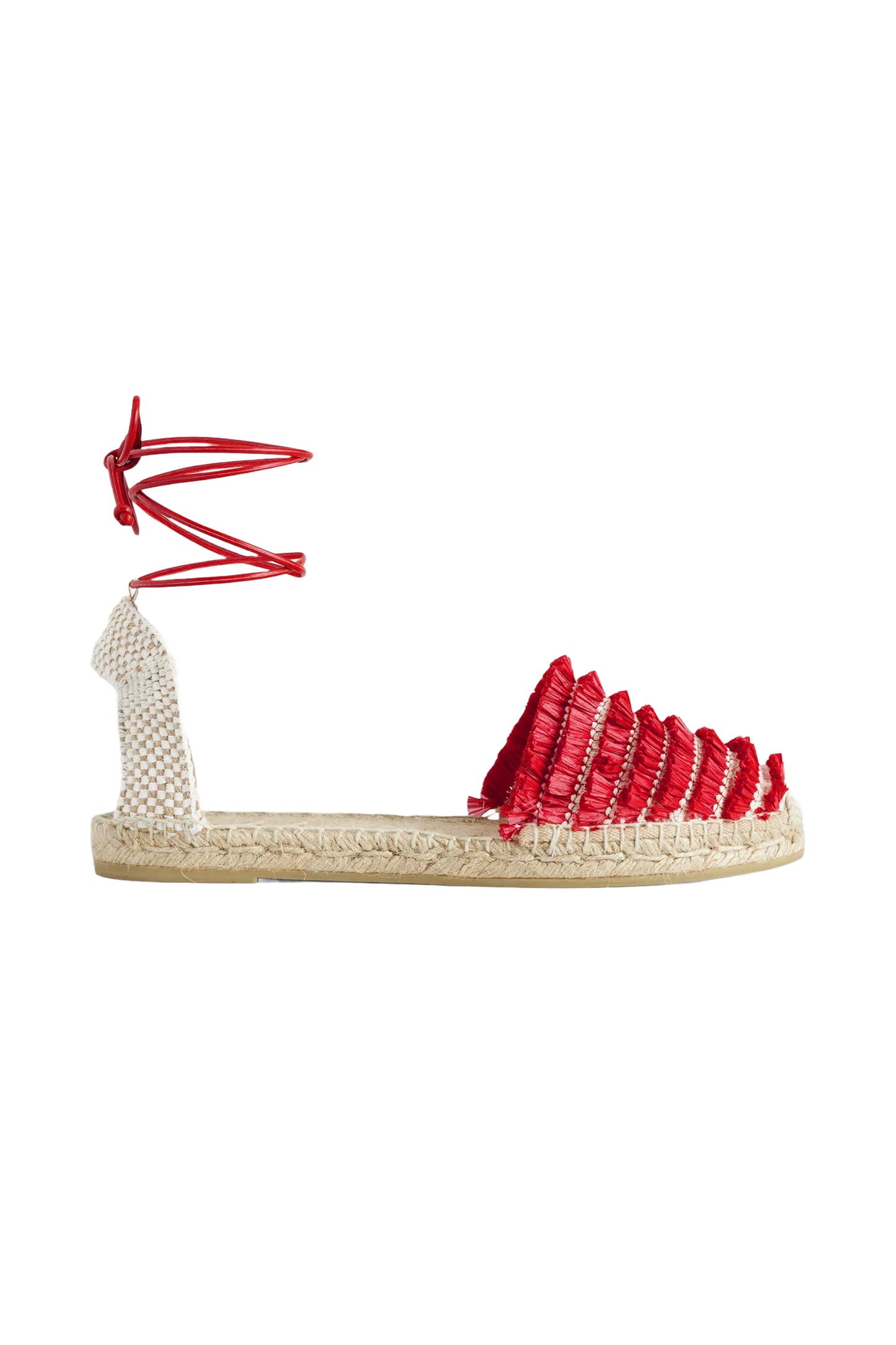 Fringe Detail Flat Espadrilles