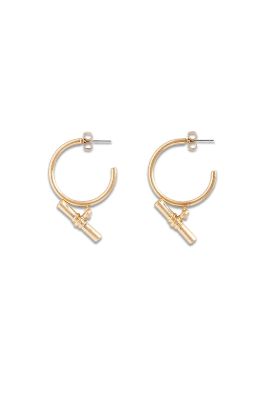 T-Bar Hoop Earrings