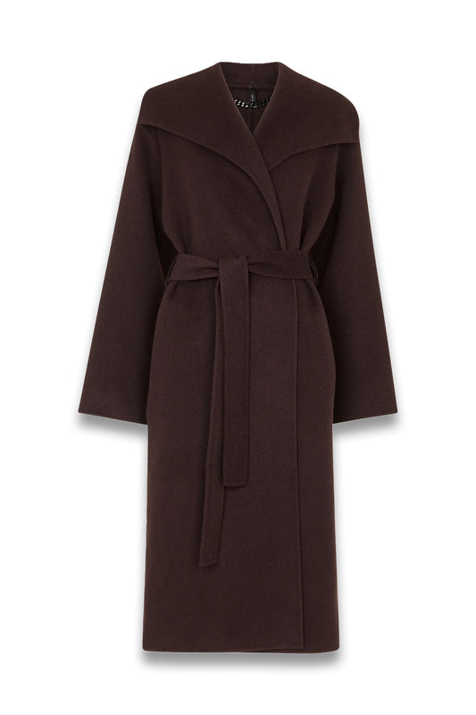 Chocolate Cosima Double Face Coat