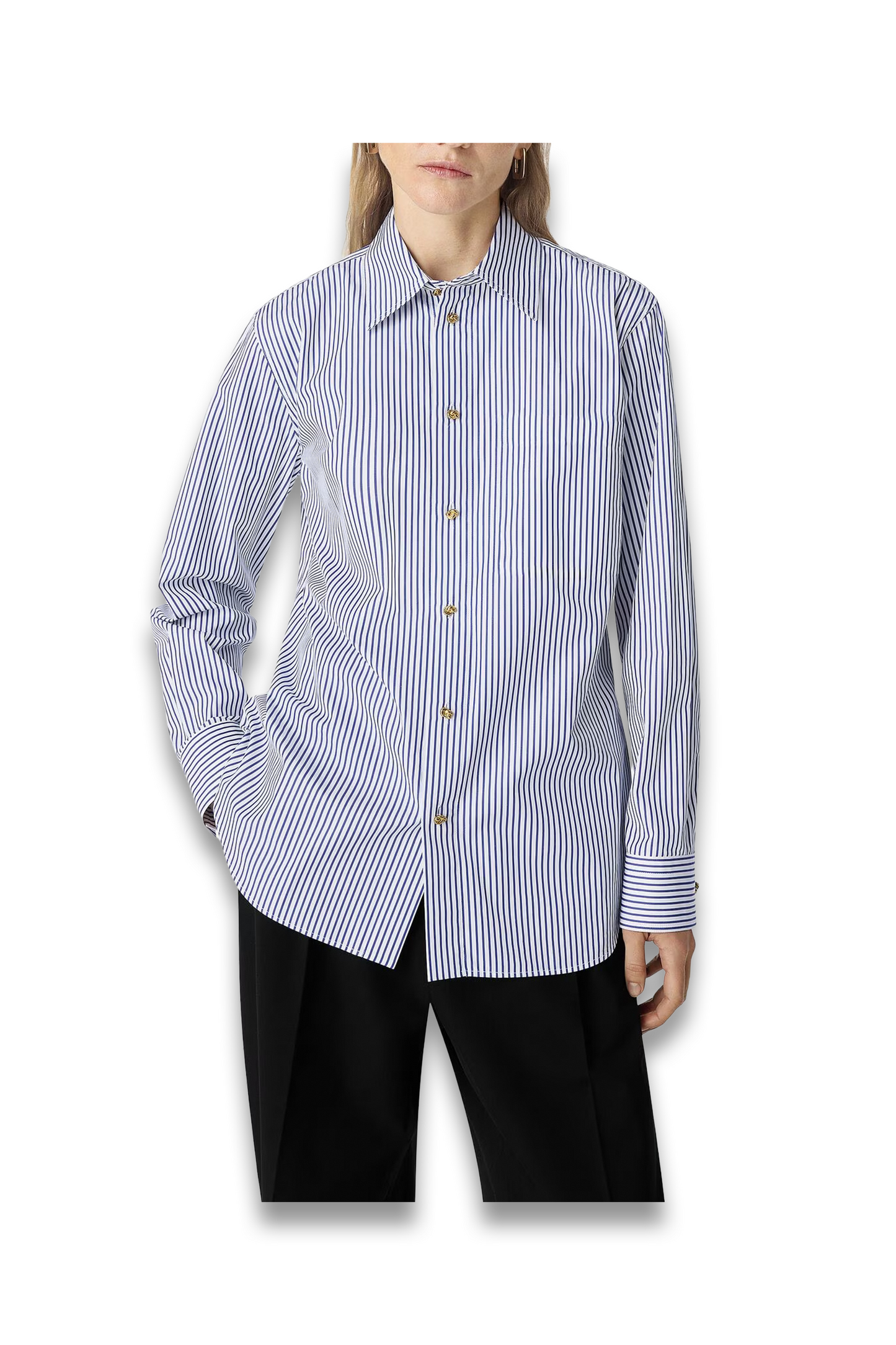 Pinstripe Cotton Poplin Shirt