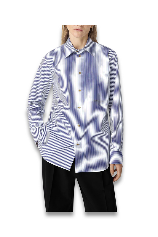 Pinstripe Cotton Poplin Shirt