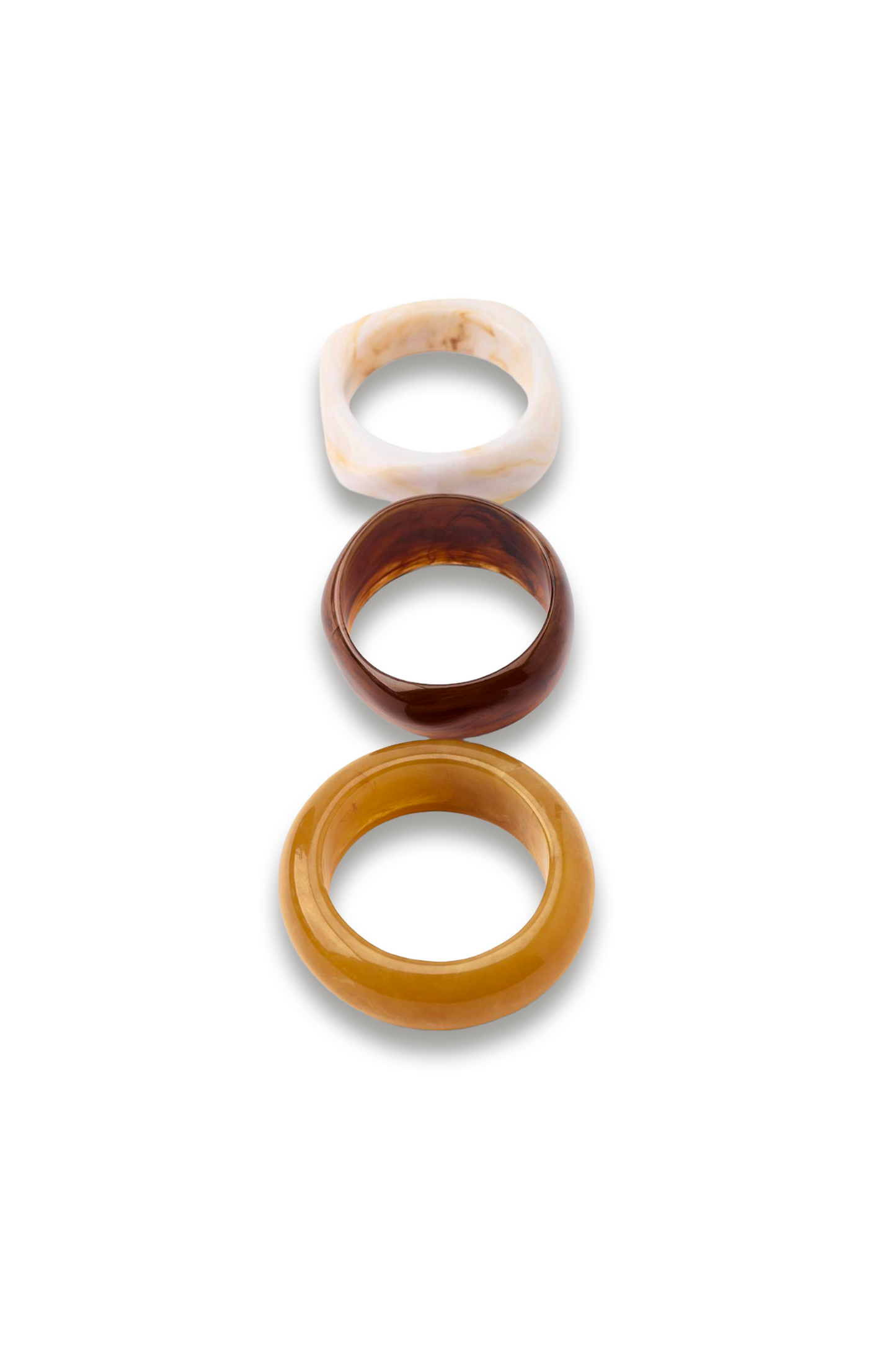 Pack Of 3 Rigid Resin Bracelets