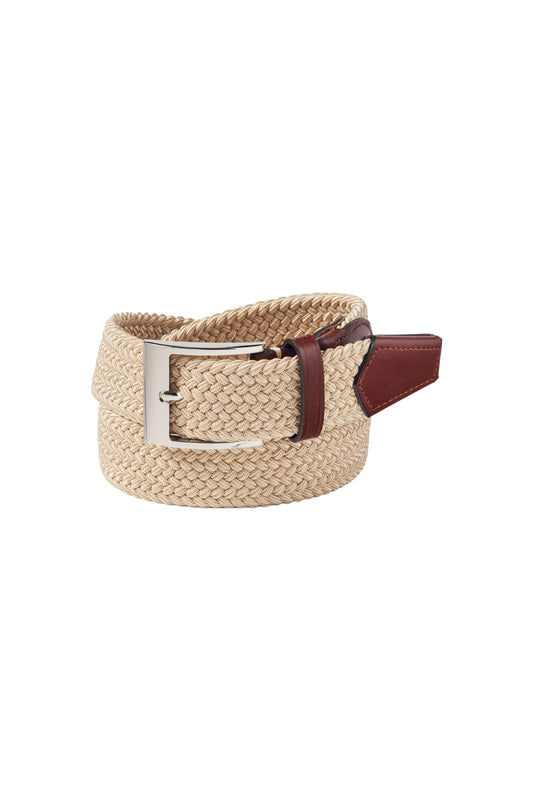 Braided Sand Jeans Belt