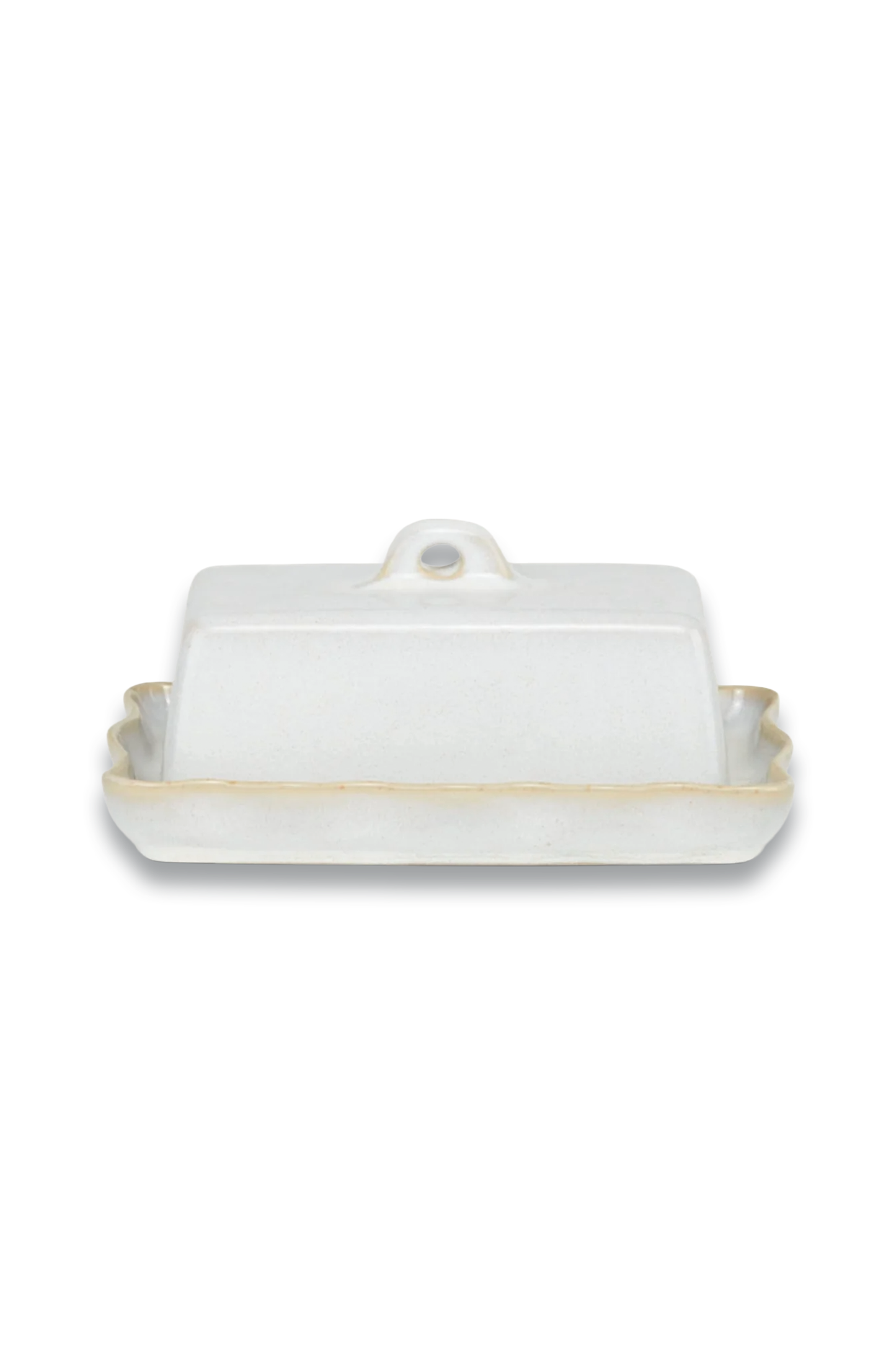 Bramley Stoneware Butter Dish, White