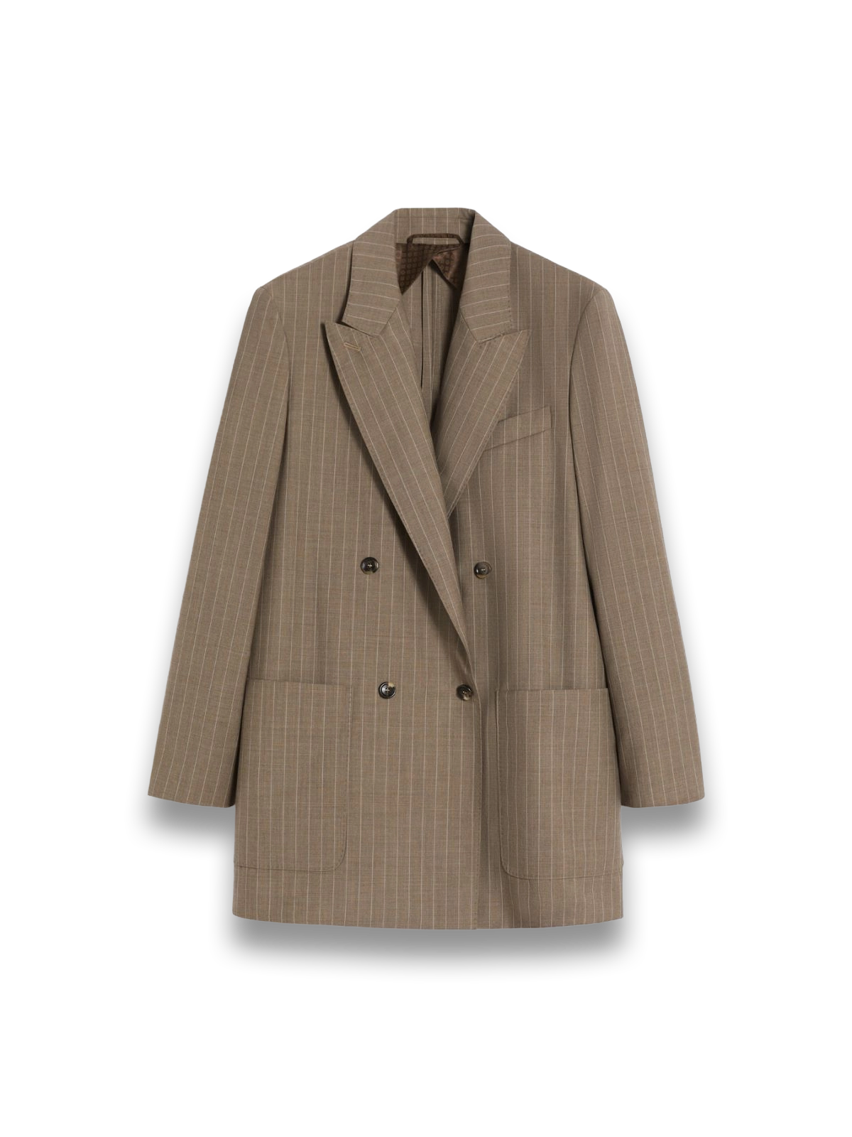 Oversized Pinstripe Woollen Cloth Blazer