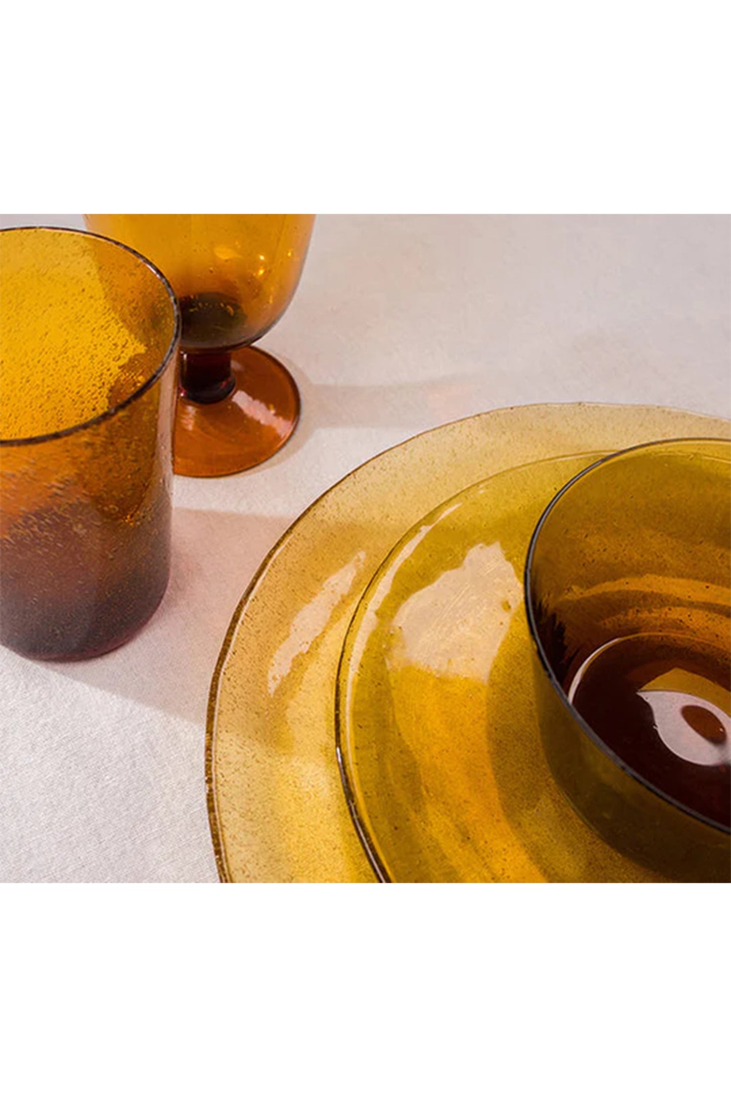 Recycled Bubble Glass Side Plate