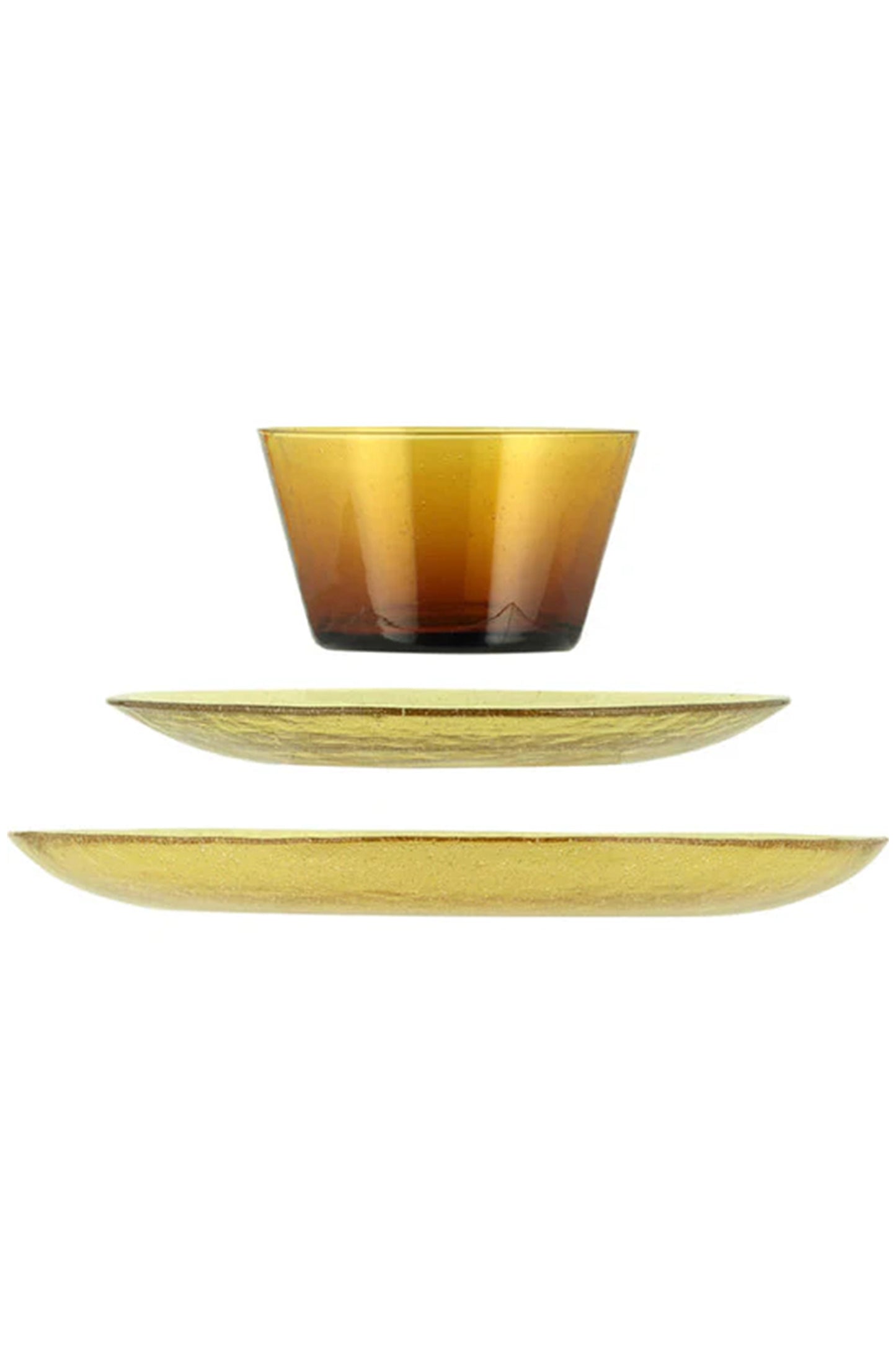 Recycled Bubble Glass Side Plate