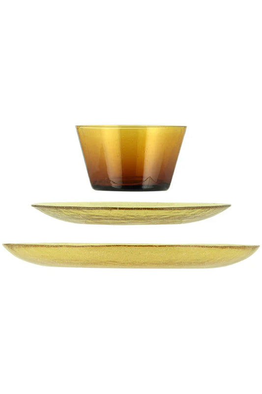 Recycled Bubble Glass Side Plate