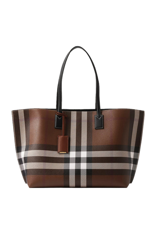 Check Dark Birch Brown Tote