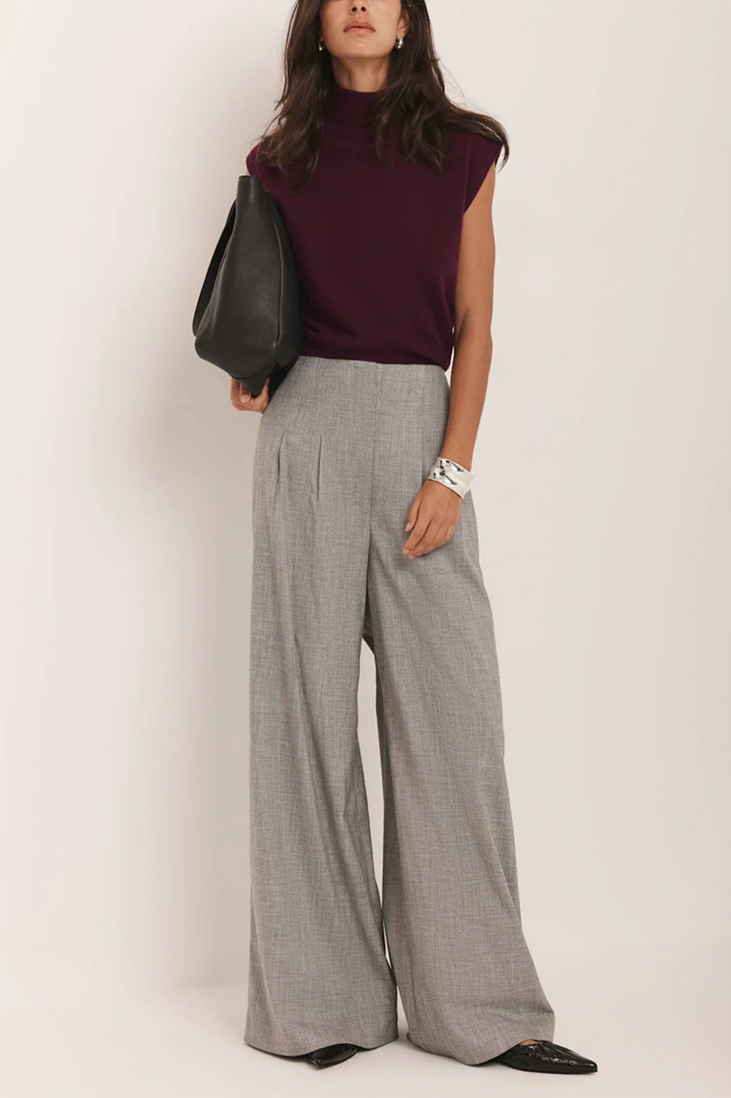 Burgundy Sleeveless Knit Top
