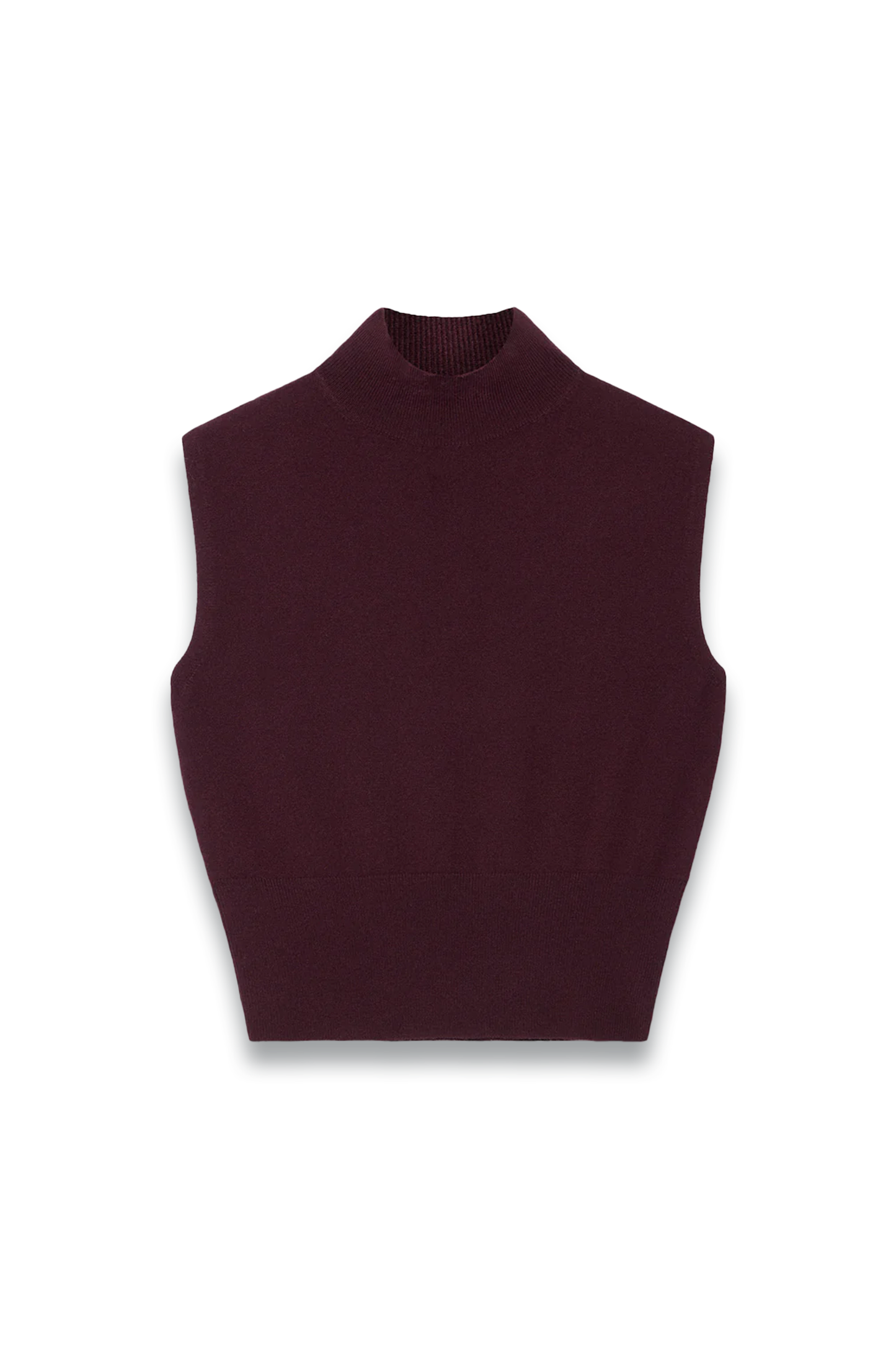 Burgundy Sleeveless Knit Top