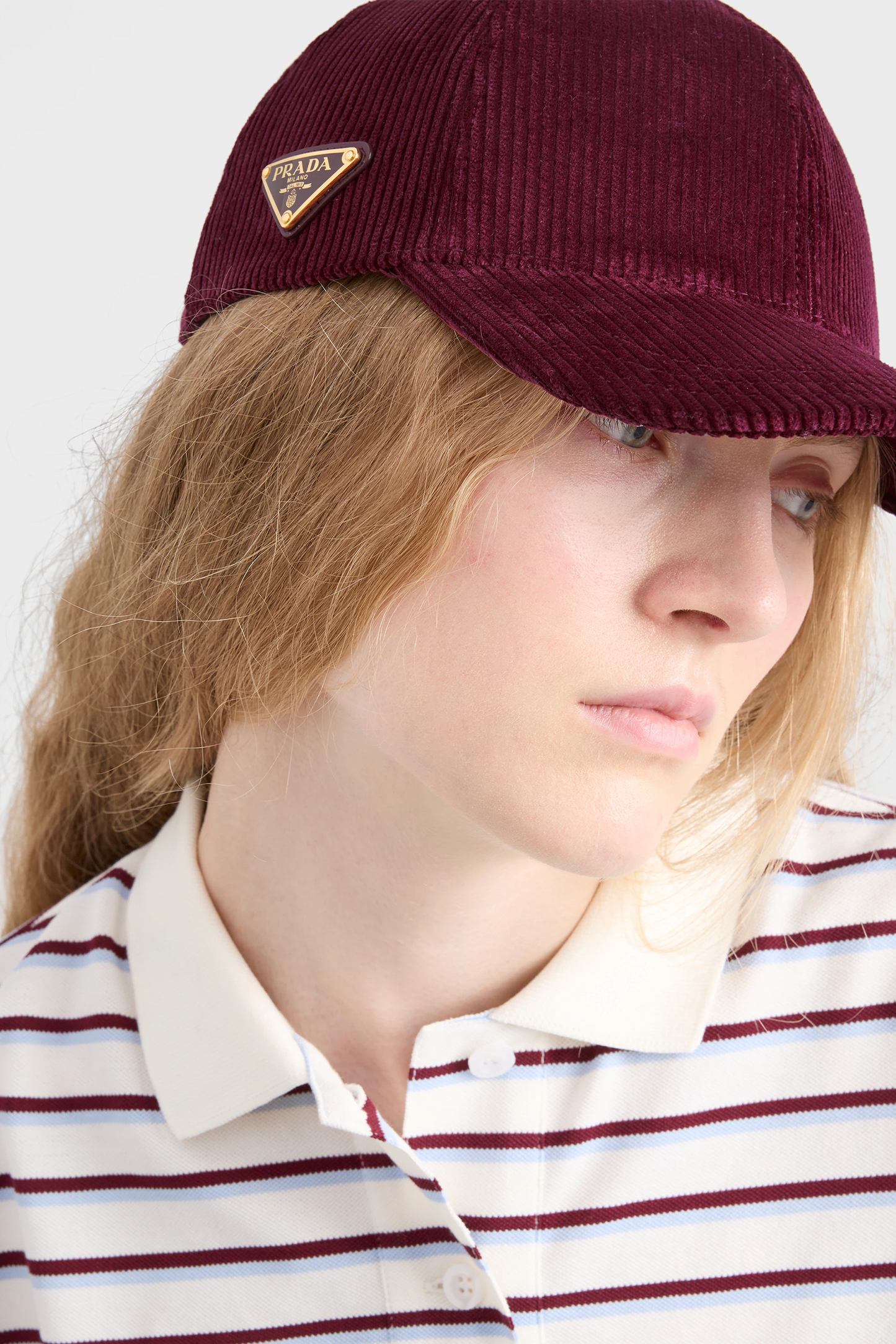 Burgundy Corduroy Baseball Cap