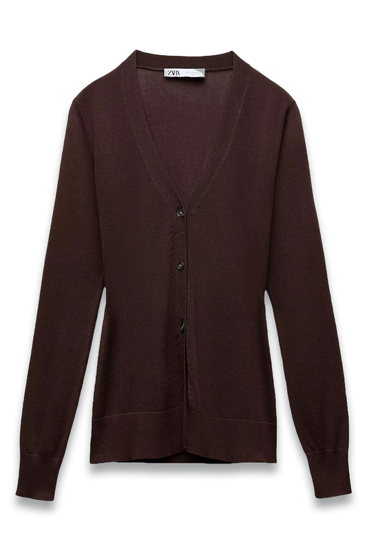 Buttoned Knit Cardigan