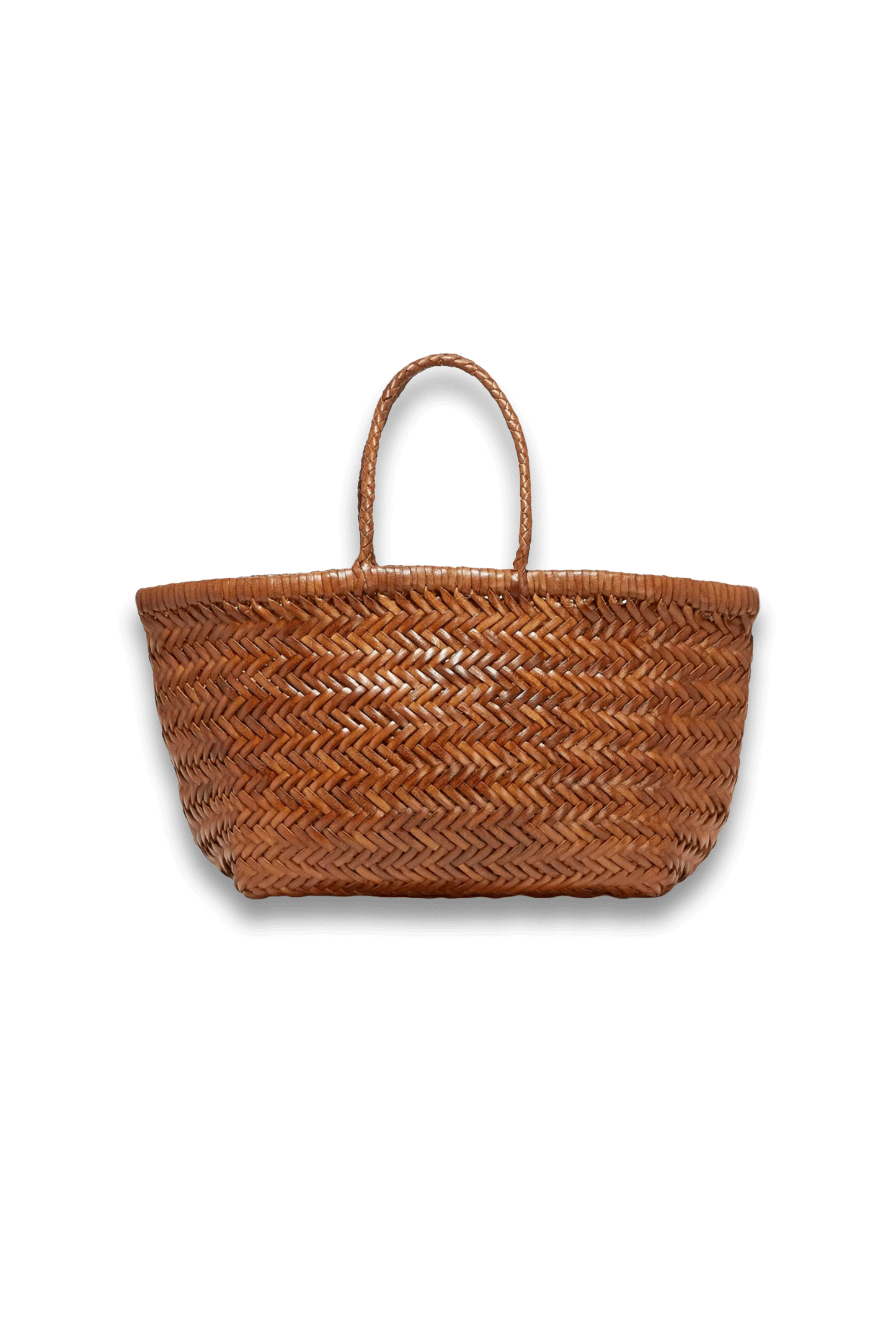 woven leather hand bag