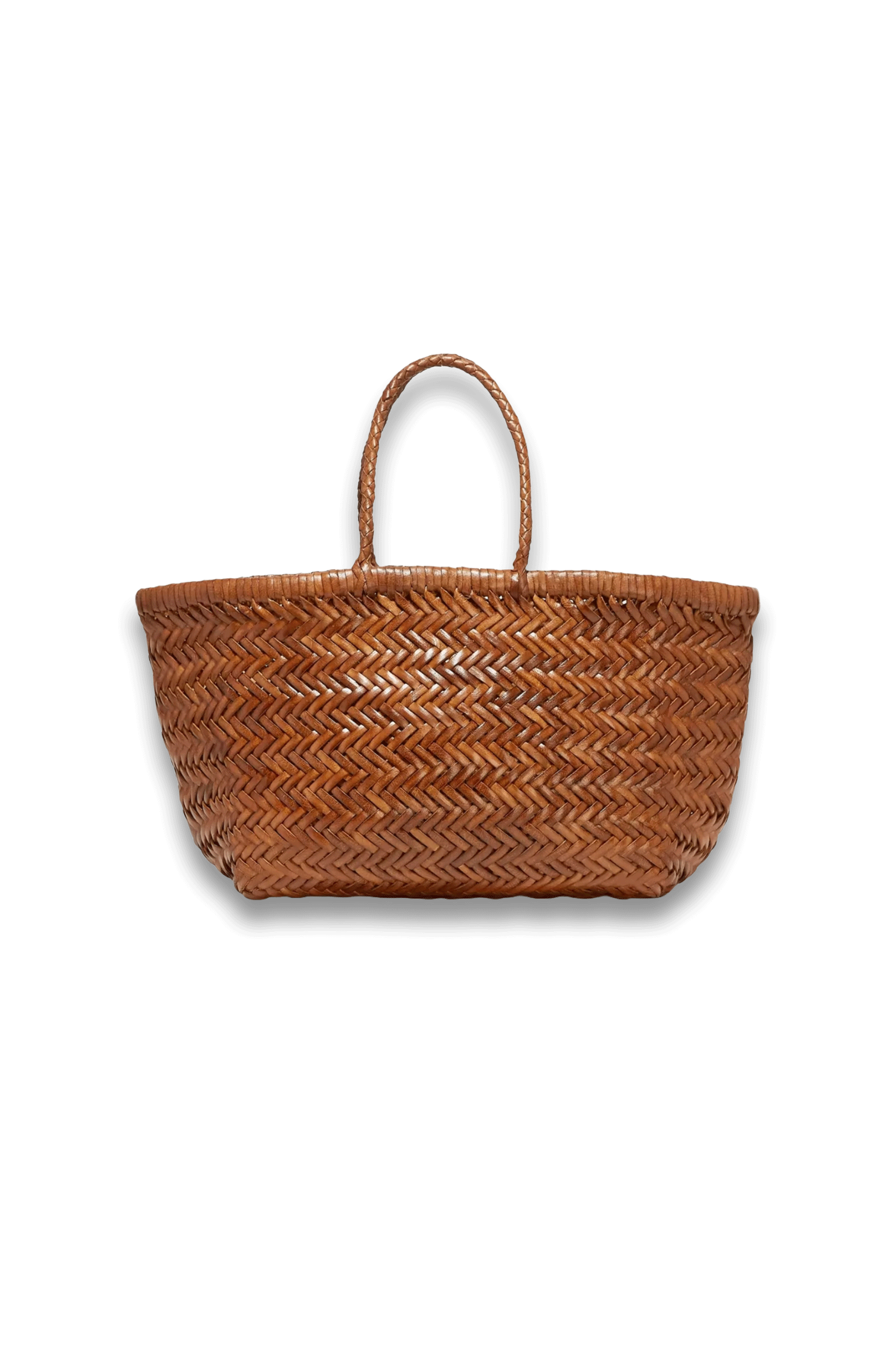woven leather hand bag