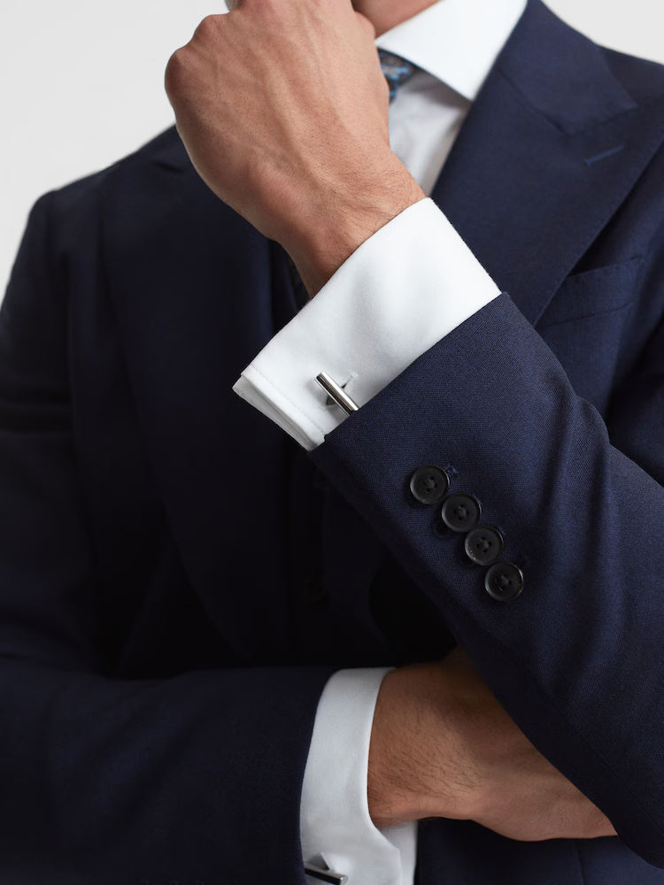 Blake Bar Cufflinks in Silver