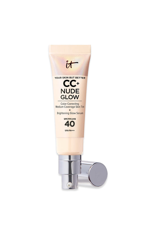 IT Cosmetics CC+ and Nude Glow Lightweight Foundation and Glow Serum with SPF40 32ml (Various Shades)