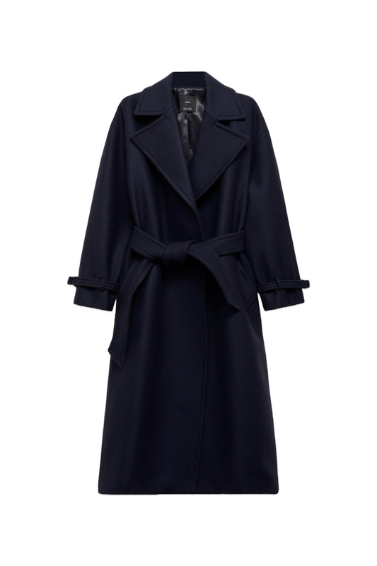 Virgin Wool Coat with Belt