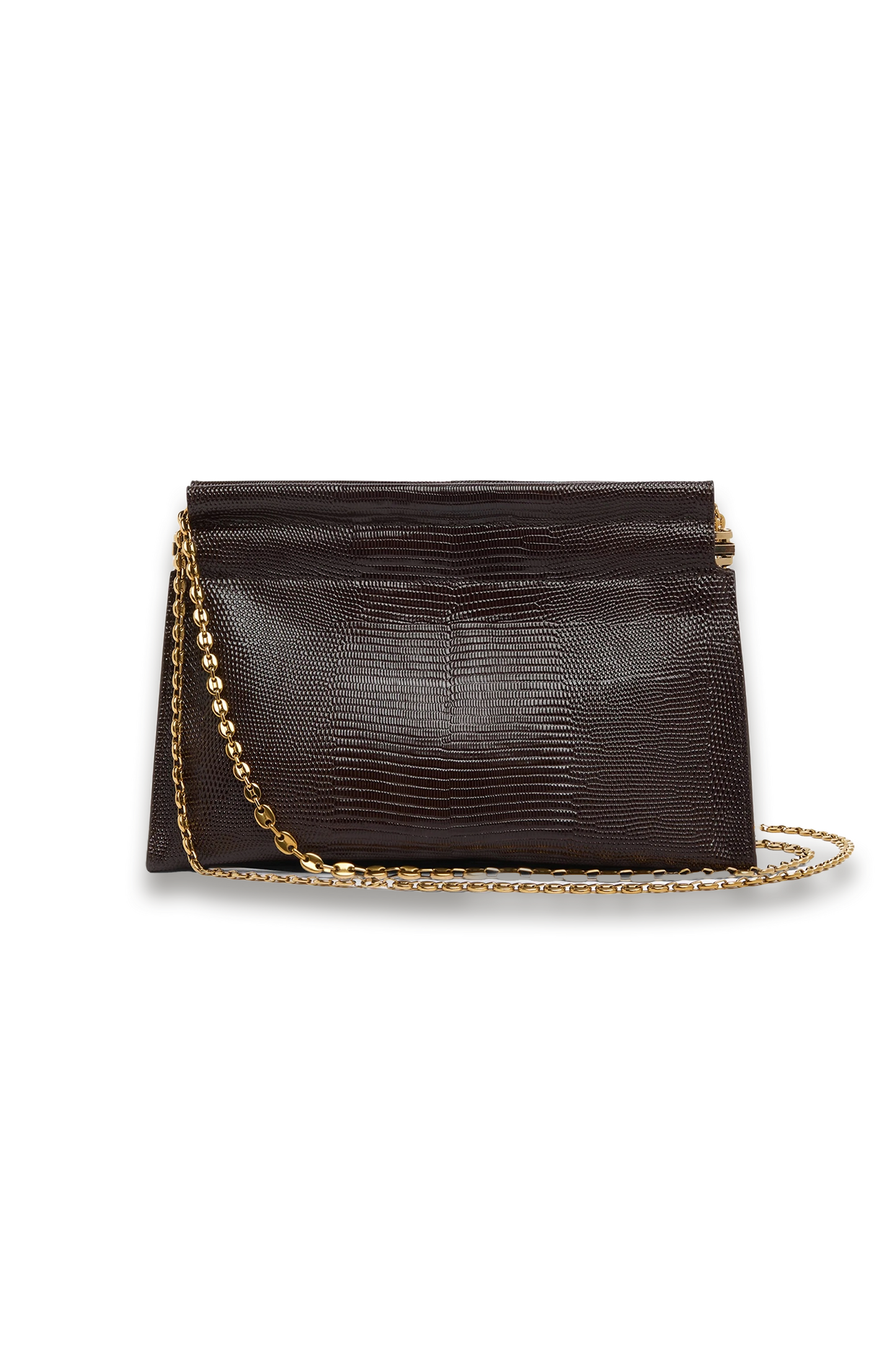 Small Leather Clutch with Chain