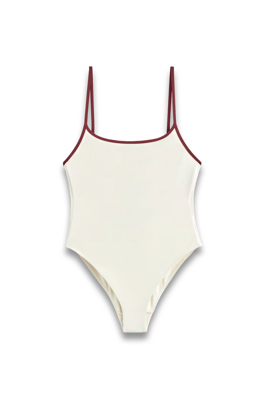 Contrast-trimmed Swimsuit