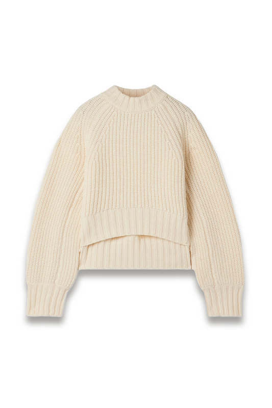 Ribbed Wool Blend Sweater