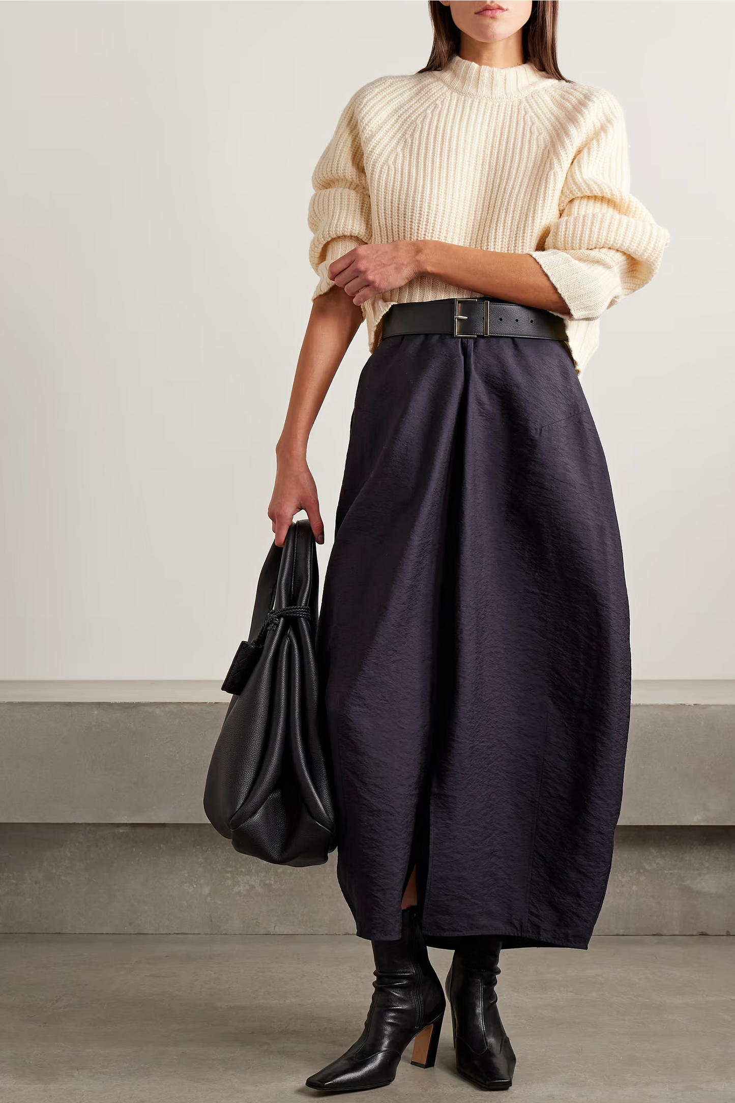 Ribbed Wool Blend Sweater