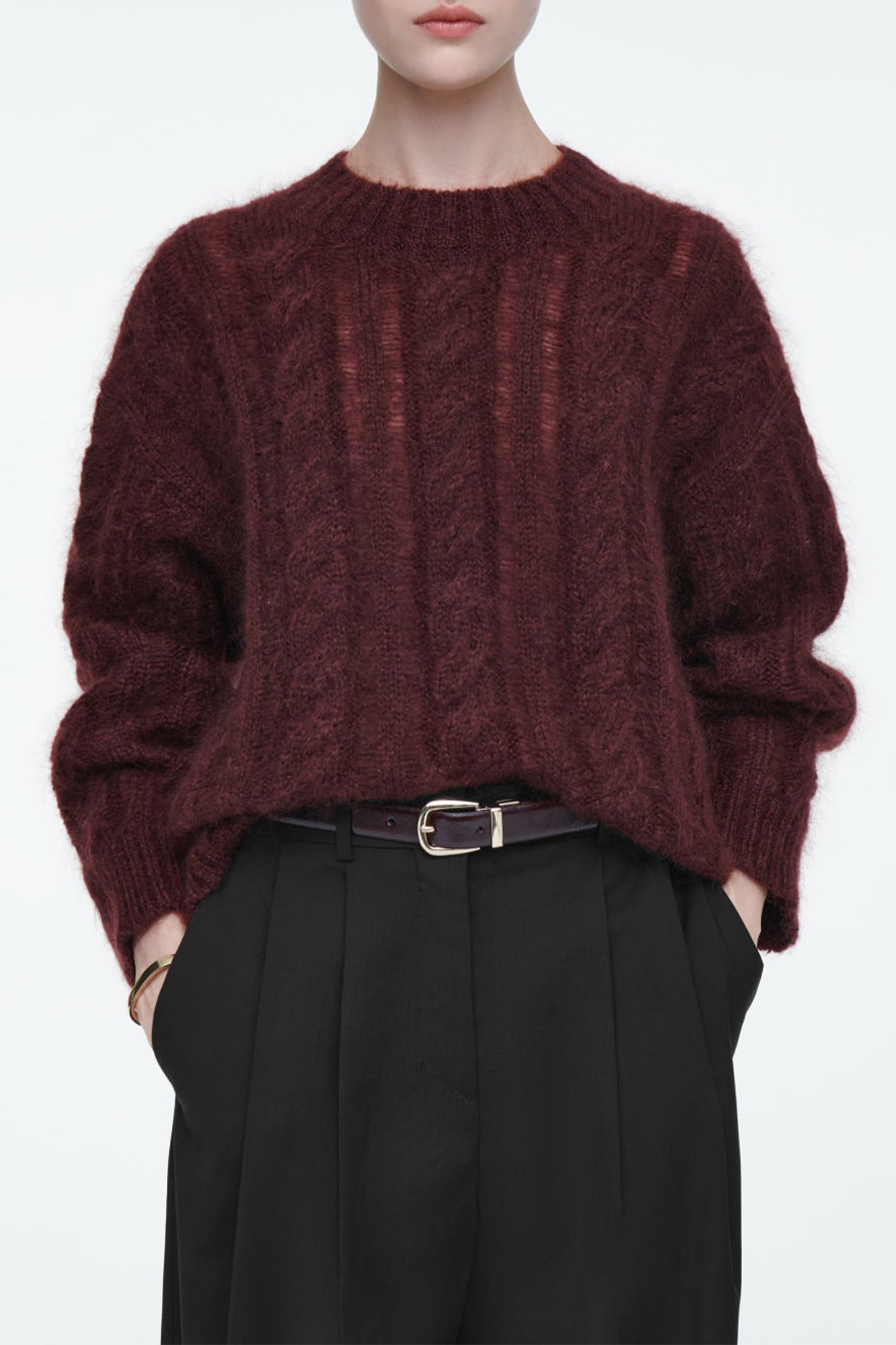 Cable-Knit Mohair Jumper