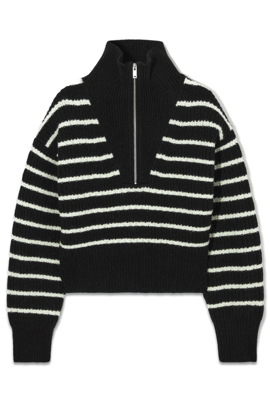 Half-zip Funnel-neck Wool Jumper