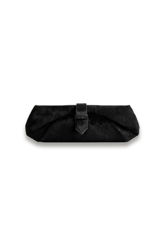 Belted Clutch Bag - Pony-Hair Leather