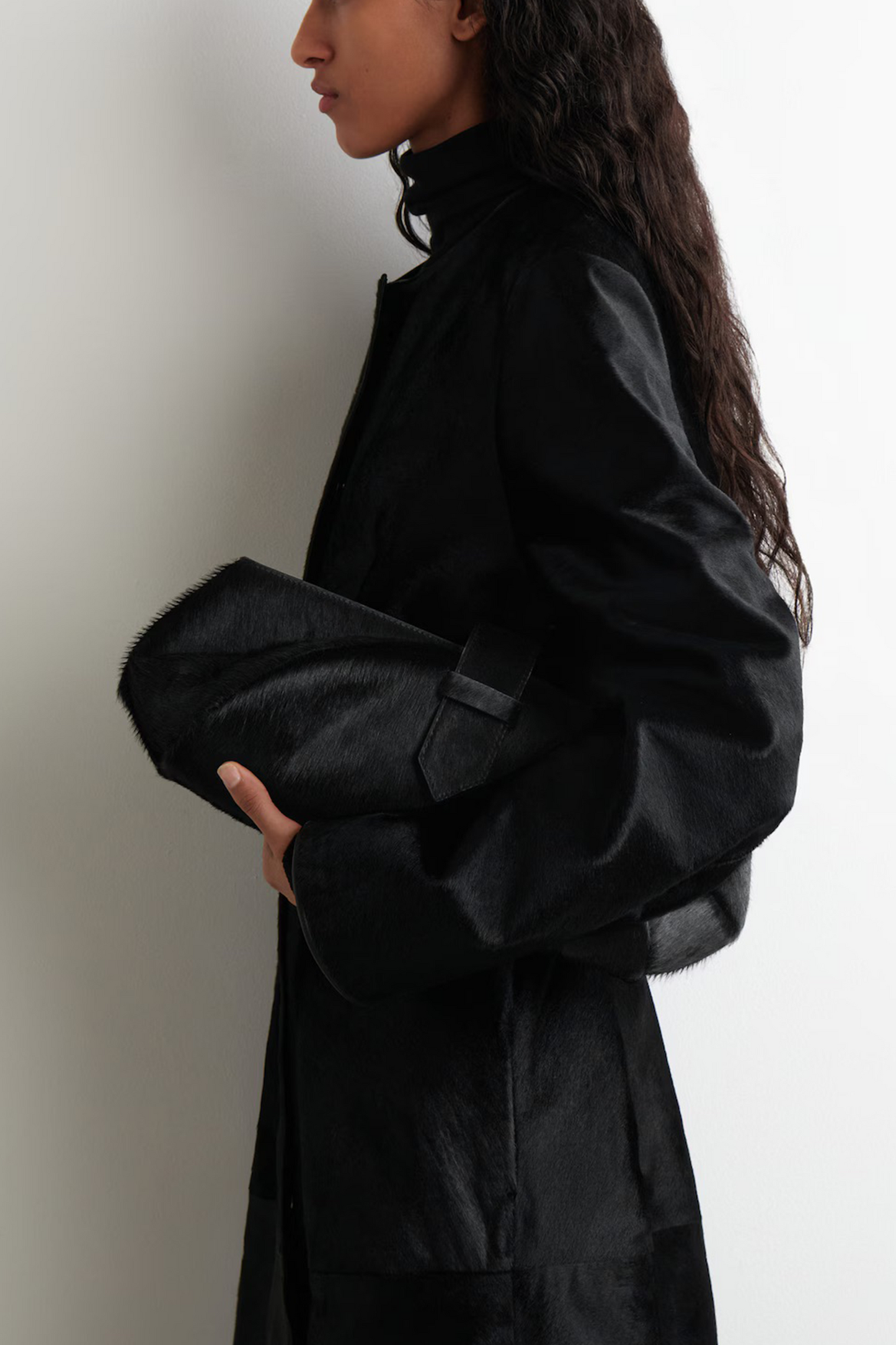 Belted Clutch Bag - Pony-Hair Leather