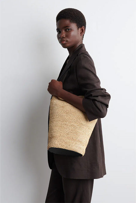 Straw Bucket Bag