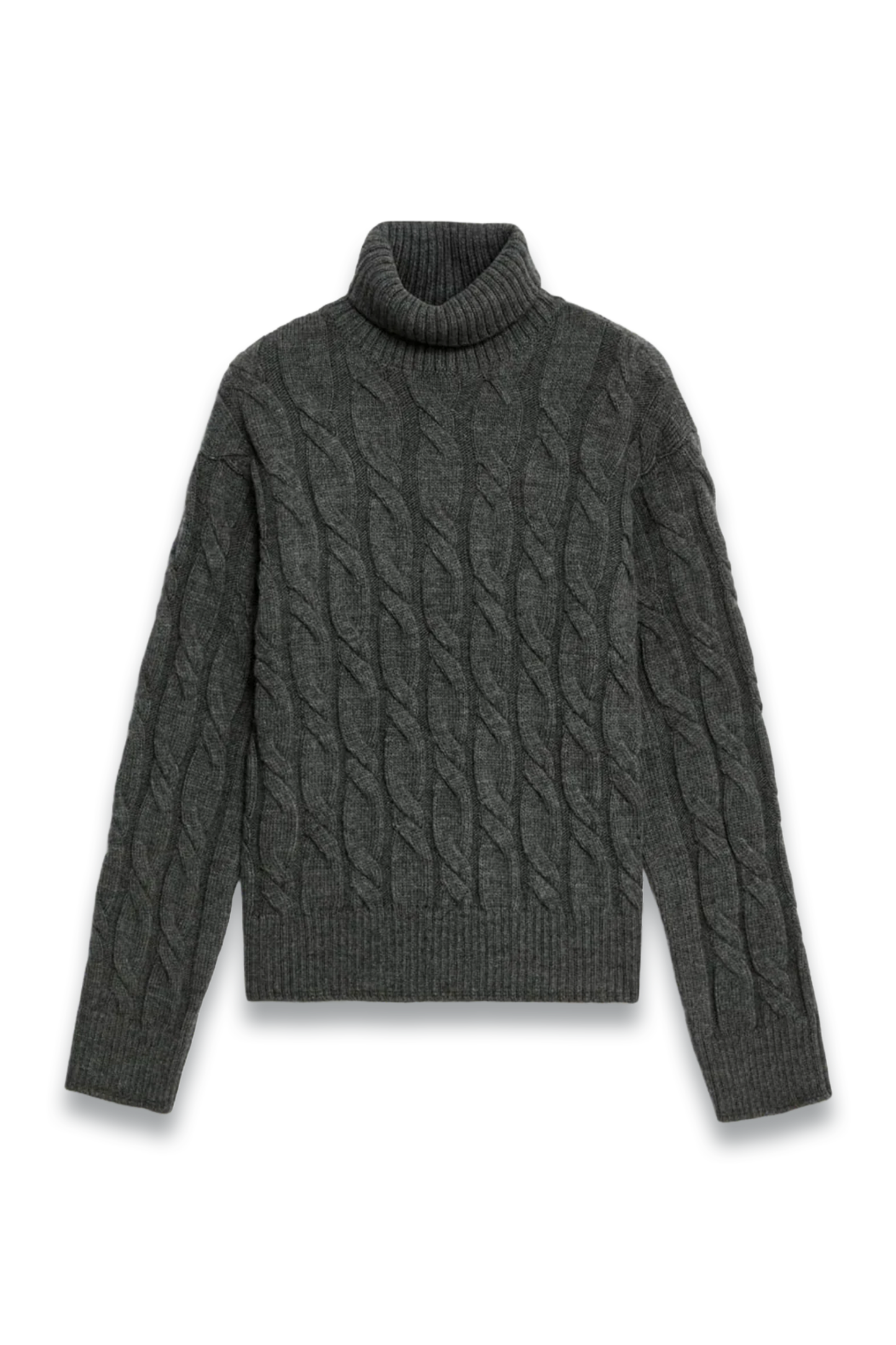 Cable Knit Roll Neck Jumper