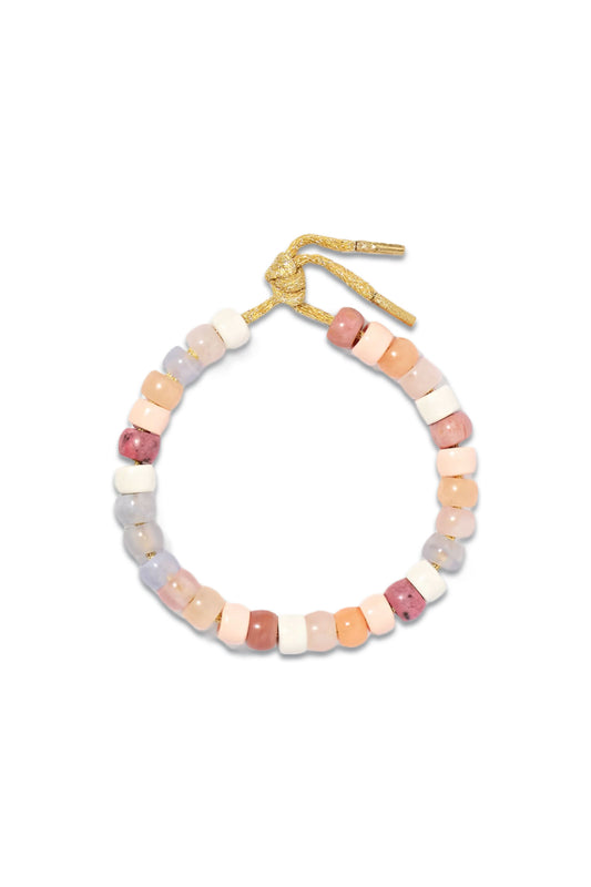 + LoveShackFancy FORTE Beads 18-karat Gold and Lurex Multi-stone Bracelet