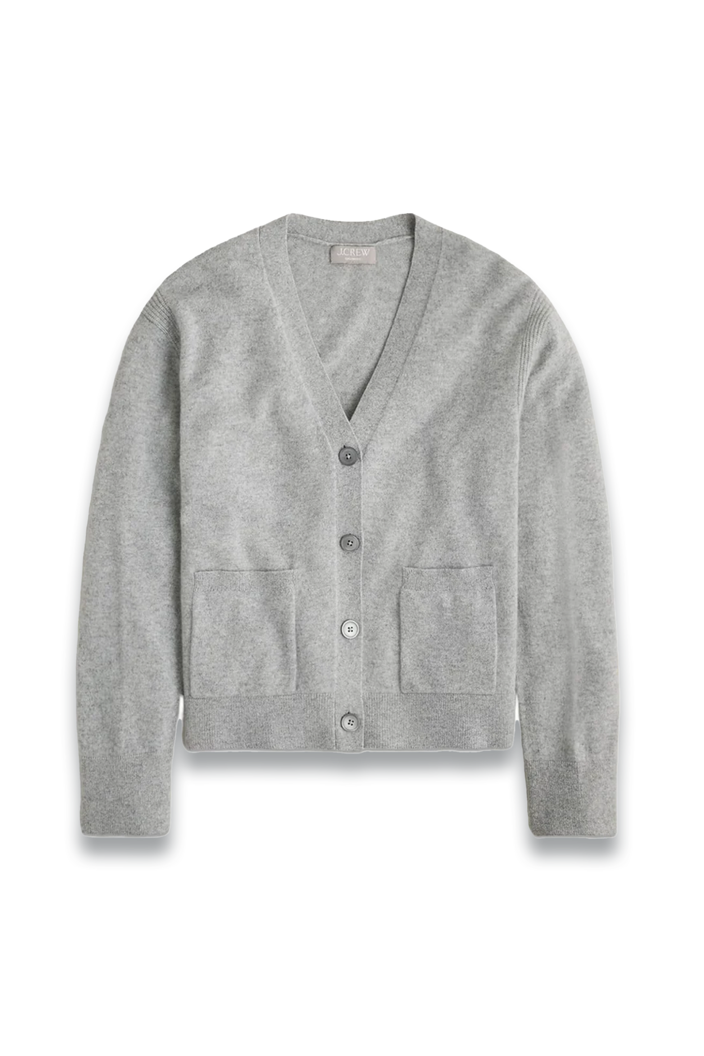 Cashmere Patch-Pocket Cardigan Sweater