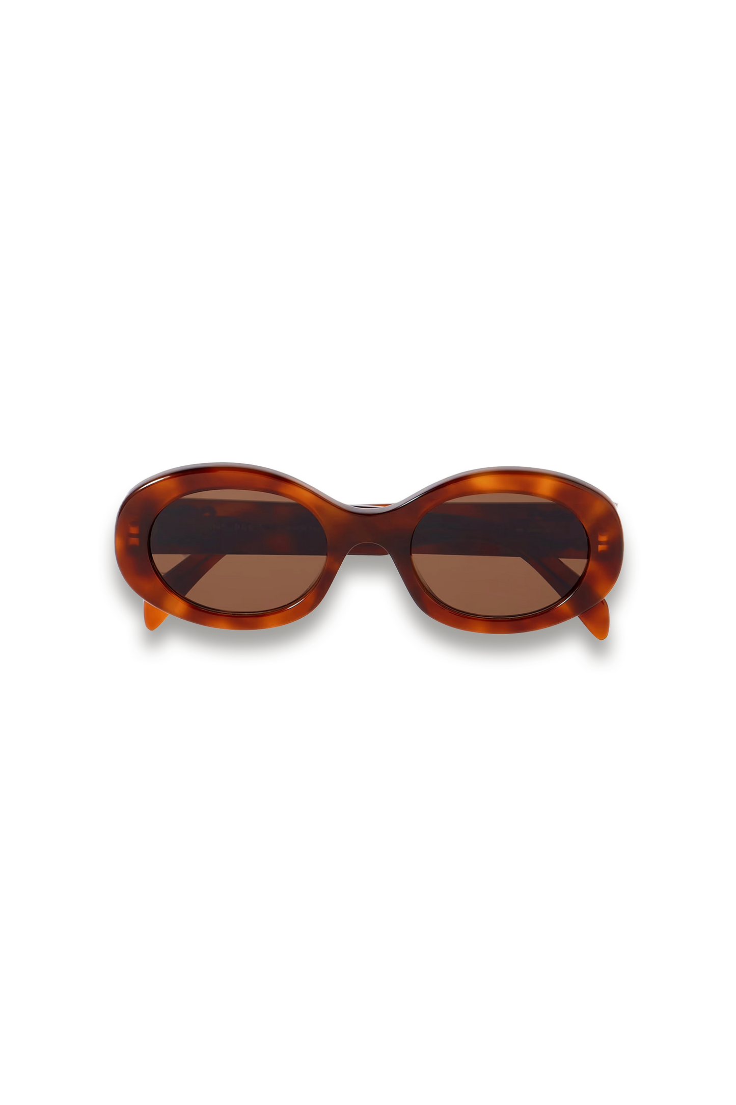 Triomphe Oval-Frame Tortoiseshell Acetate Sunglasses