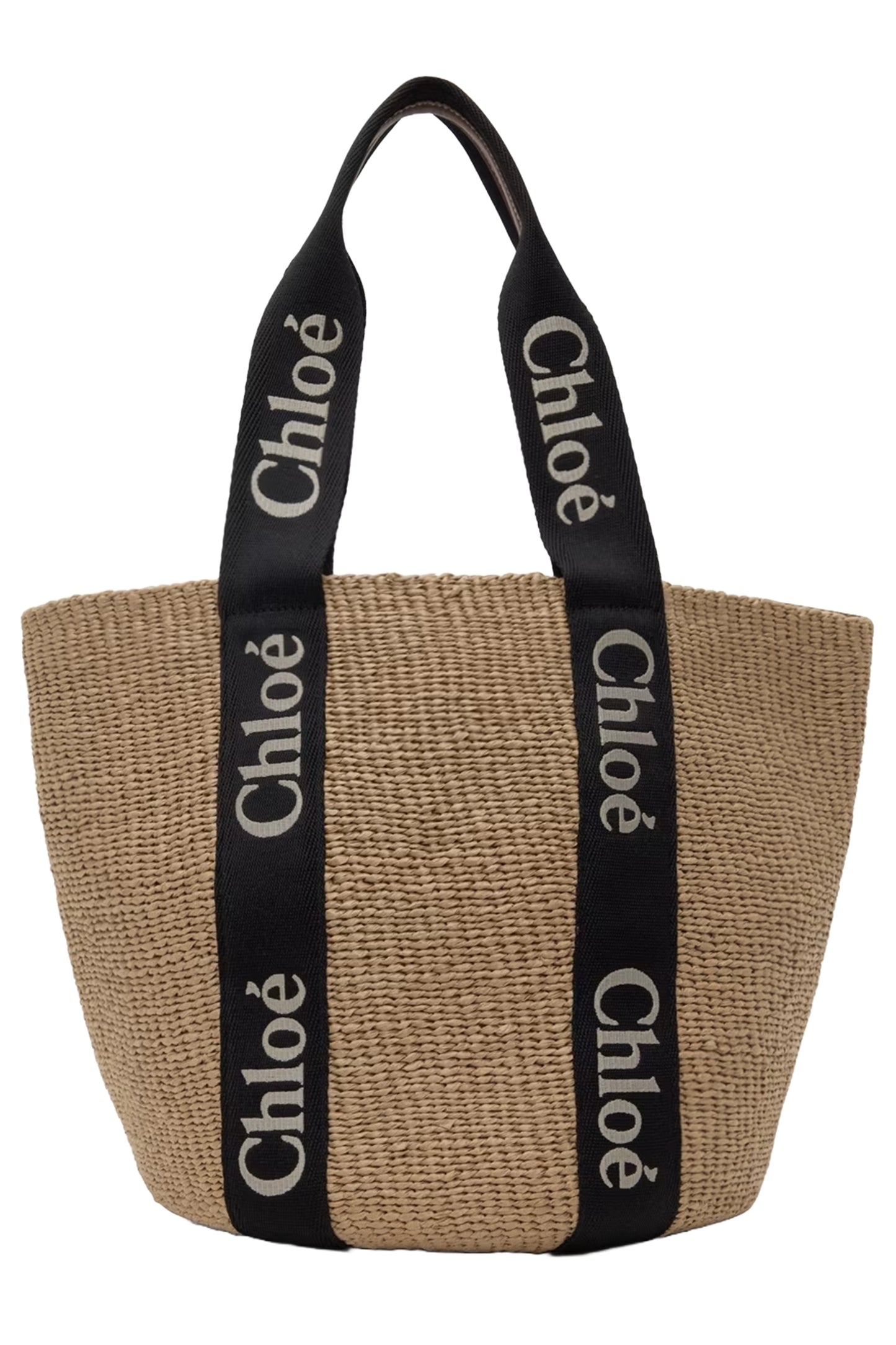 Beige Large Woody Basket Tote
