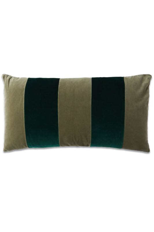 Striped Cotton-velvet Cushion